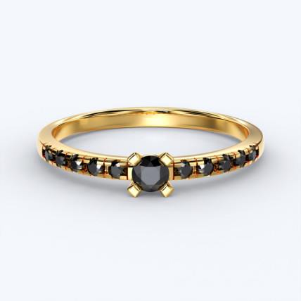 Pierścionek zaręczynowy This is Love: złoty, tanzanit